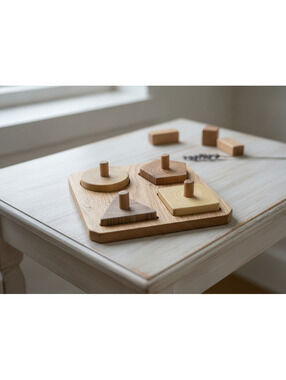 Wooden Shape Sorting Puzzle for Kids - Educational Montessori Toy